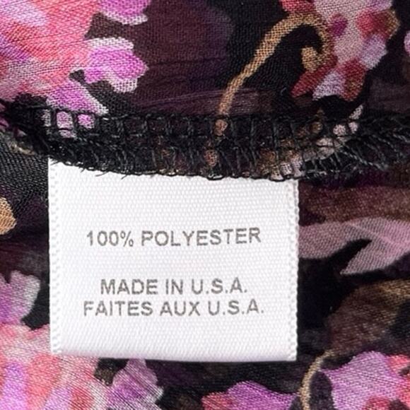 Misa Los Angeles Karla Floral Print Sheer Ruffle Long Sleeve Mini Dress - Picture 11 of 12